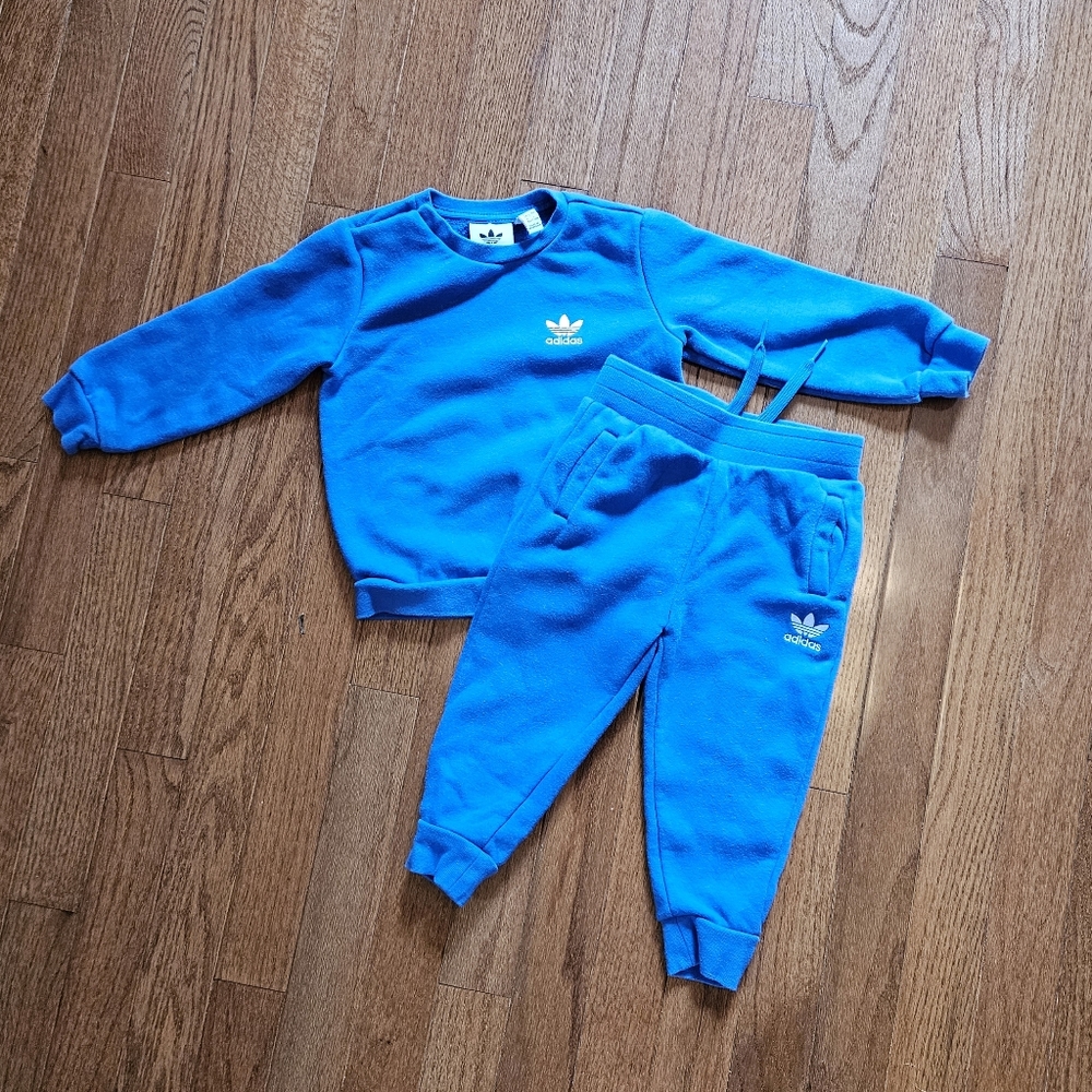 Adidas sweatshirt and sweatpants set, 12-18M